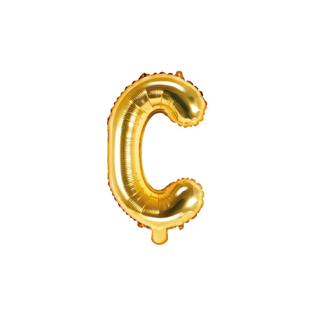 Foil balloon "LETTER C" golden