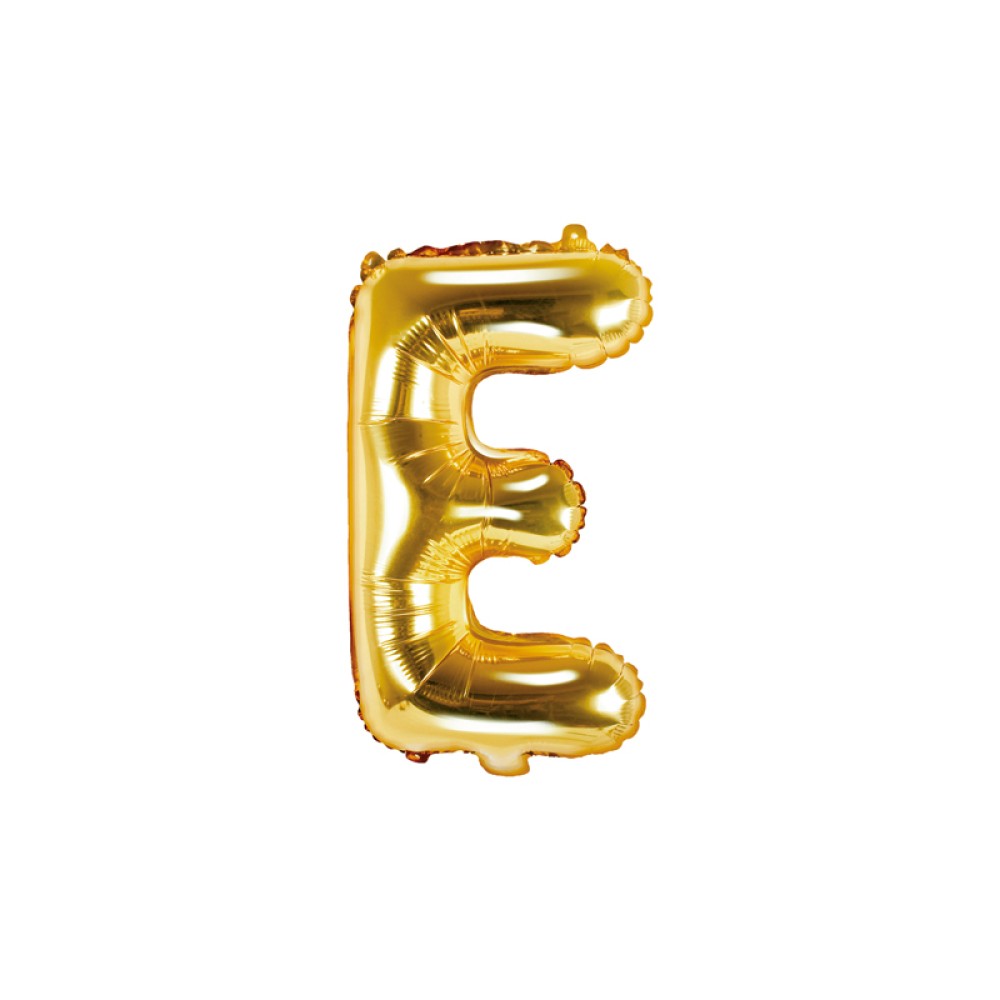 Фольгированный шар "БУКВА E" золотой
