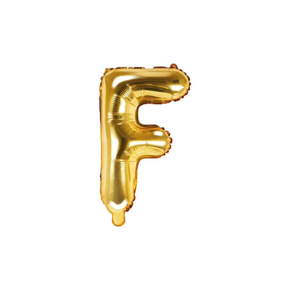 Fooliumist õhupall "TÄHT F" kuldne