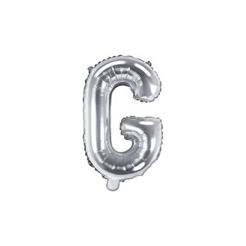 Foil balloon letter «G», silver
