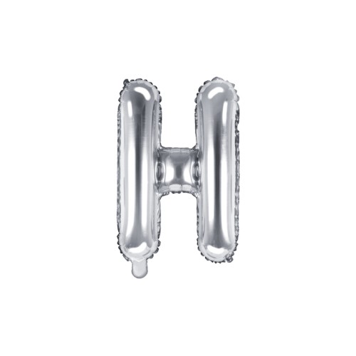 Foil balloon letter «H», silver