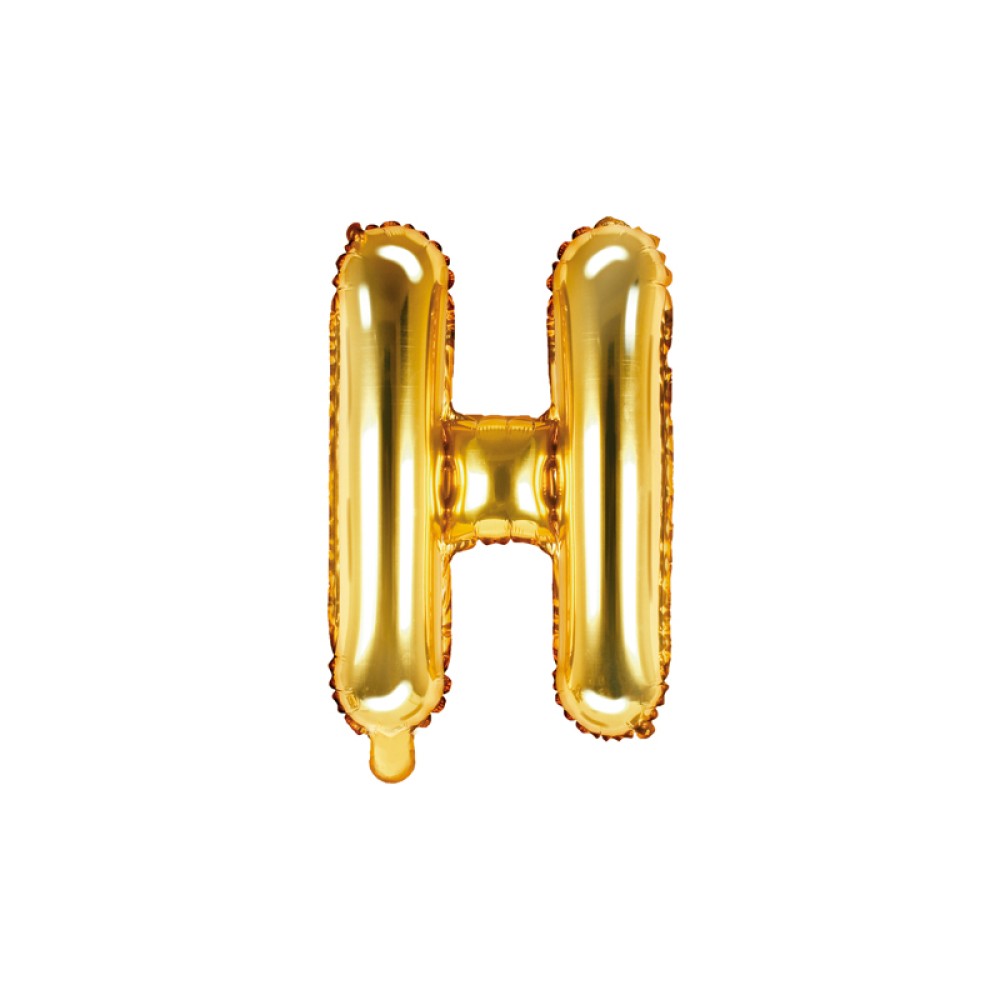 Foil balloon "LETTER H" golden