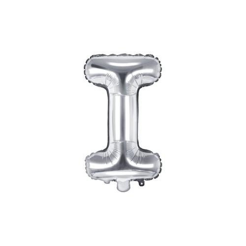 Foil balloon letter «I», silver