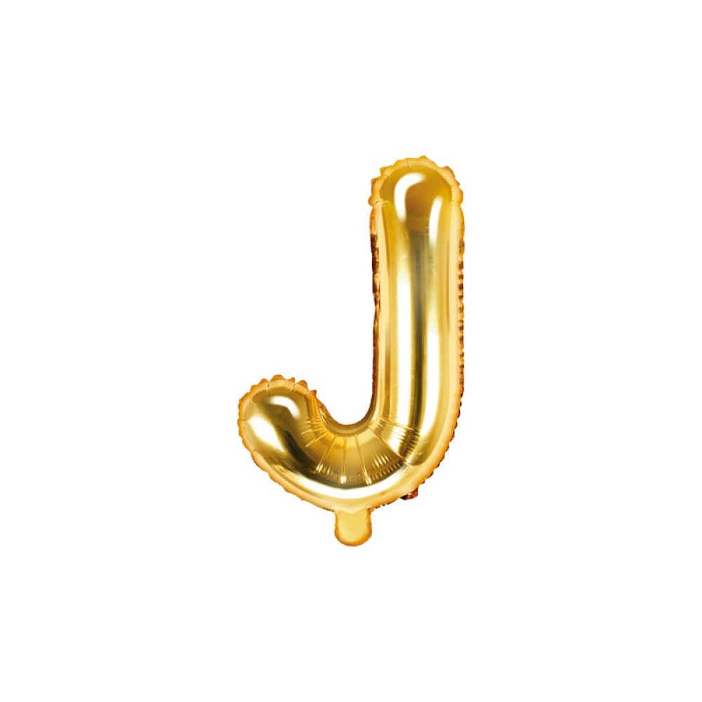 Фольгированный шар "БУКВА J" золотой