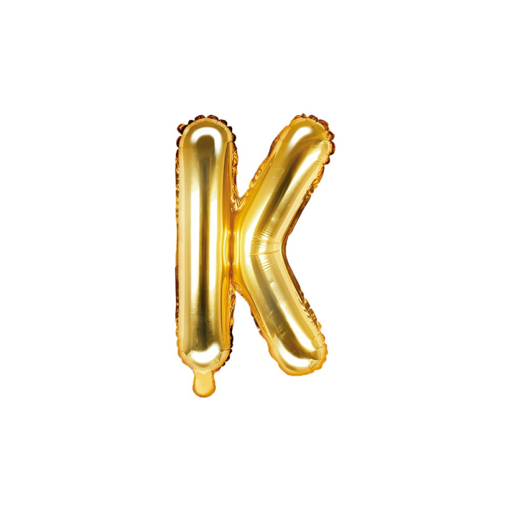 Foil balloon "LETTER K" golden