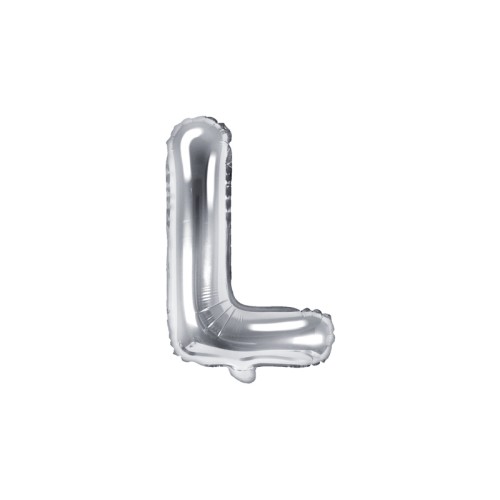 Foil balloon letter «L», silver