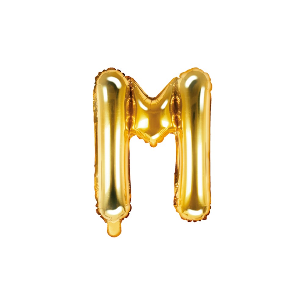 Foil balloon "LETTER M" golden