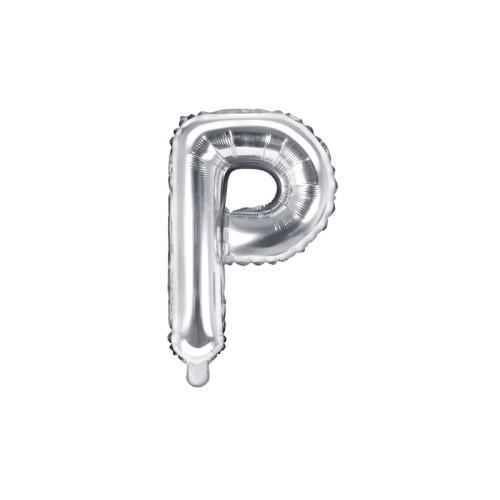 Foil balloon letter «P», silver
