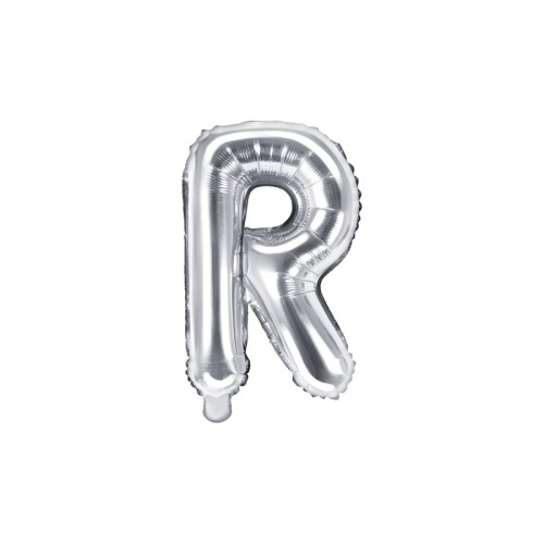 Foil balloon letter «R», silver