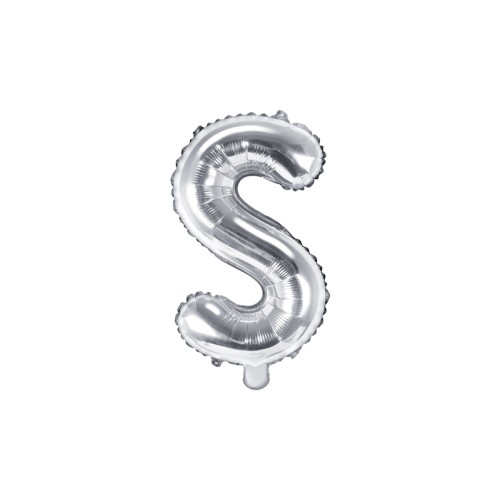 Foil balloon letter «S», silver