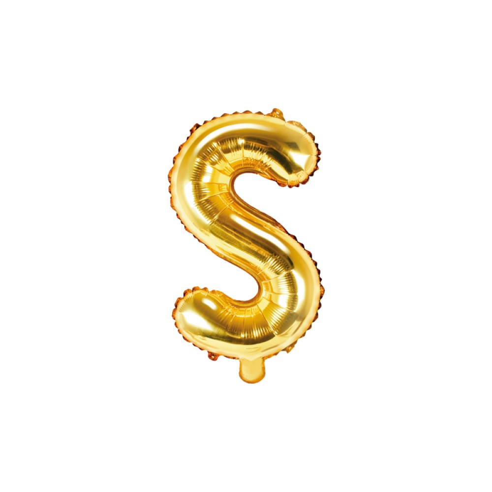 Foil balloon "LETTER S" golden