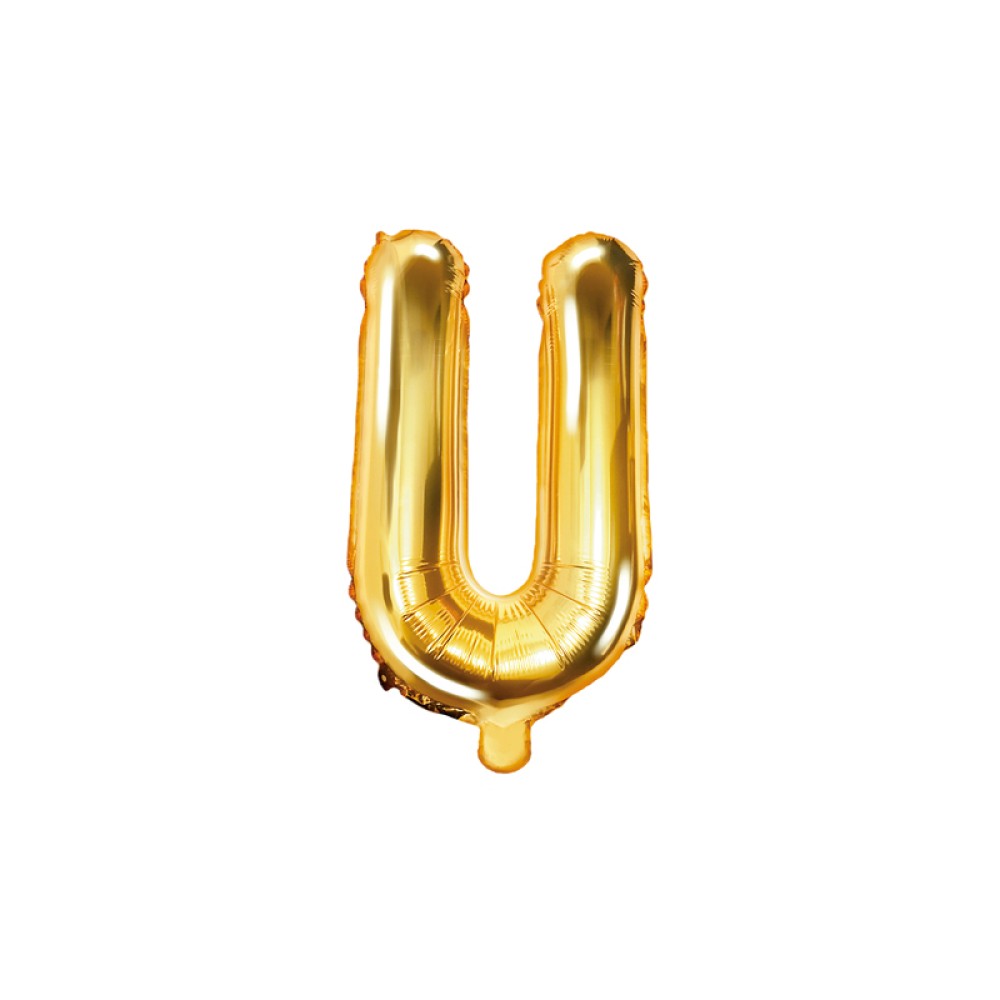 Foil balloon "LETTER U" golden