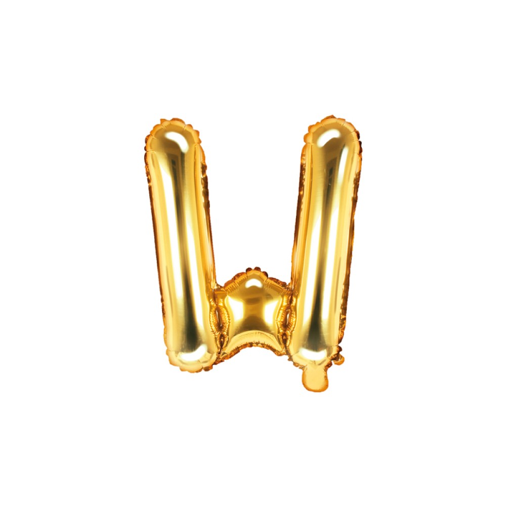 Foil balloon "LETTER W" golden