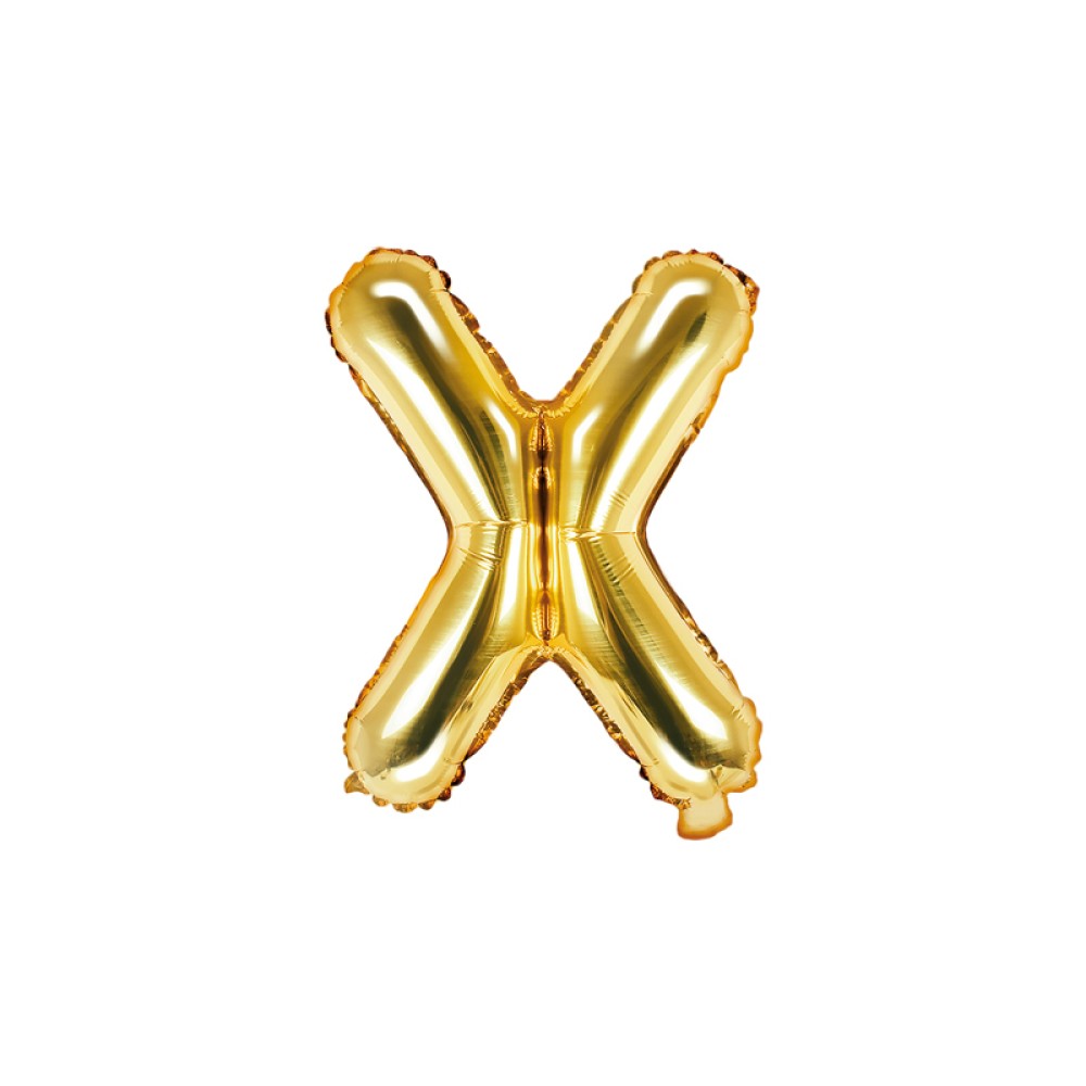 Foil balloon "LETTER X" golden