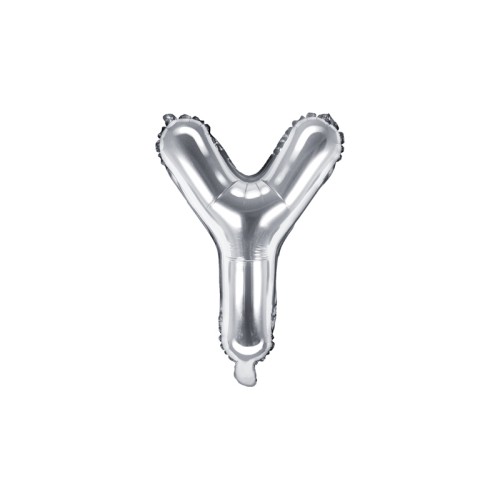 Foil balloon letter «Y», silver