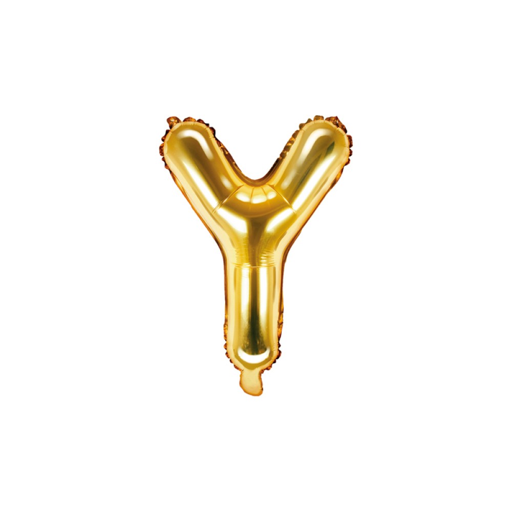 Фольгированный шар "БУКВА Y" золотой