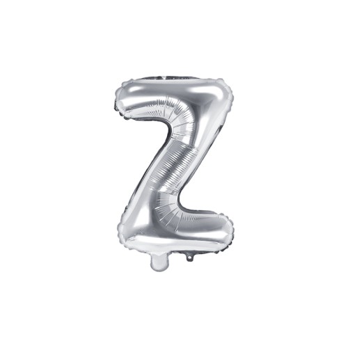 Foil balloon letter «Z», silver