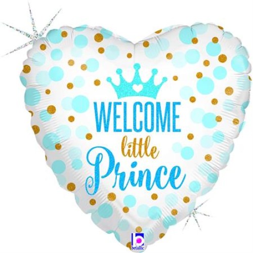 «Welcome Little Prince» heart, blue