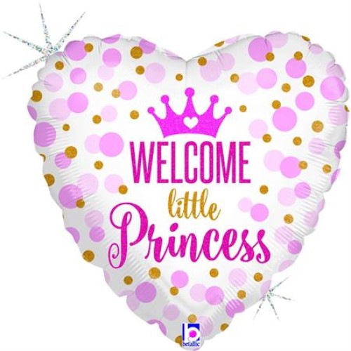 «Welcome Little Princess» heart, pink