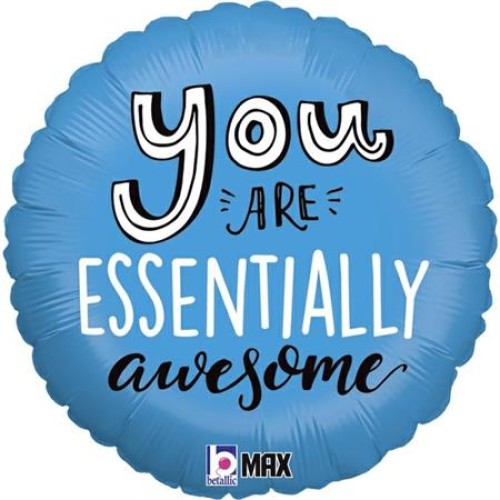 Foil balloon "YOU ARE ESSENTIALLY AWESOME", round