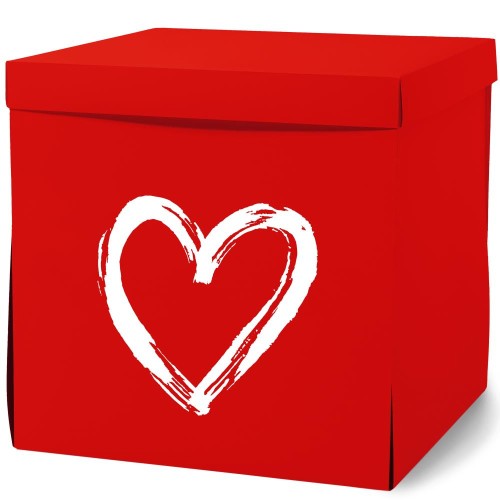 Balloon box «red with heart»