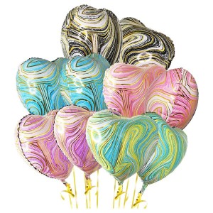Marble foil balloons