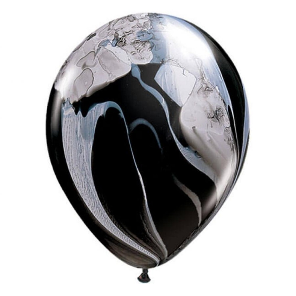 Latex balloon «agate black-white»