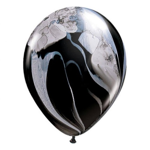 Latex balloon «black-white agate»