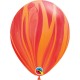 Latex balloon «agate orange-red»