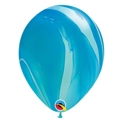 Latex balloon «blue rainbow agate»