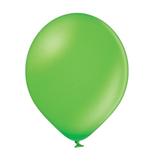 Latex balloon «lime green metallic»