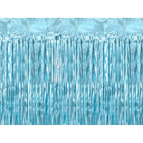 Party curtains, light blue