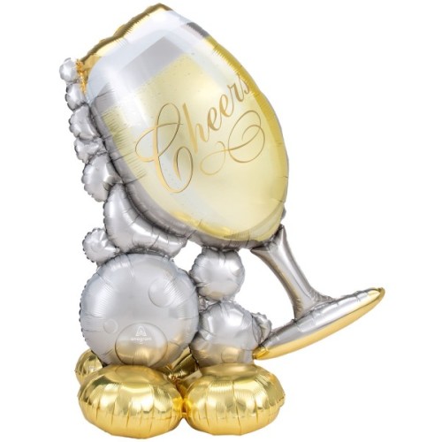 Foil balloon, champagne glass «Cheers»