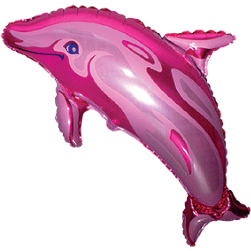Фольгированный шар «Дельфин», розовый