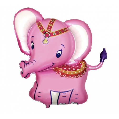 Foil balloon «Elephant», pink