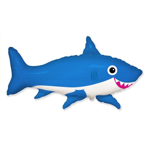 Фольгированный шар «Акула», голубой