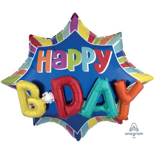 Foil balloon «HAPPY BIRTHDAY» 3D