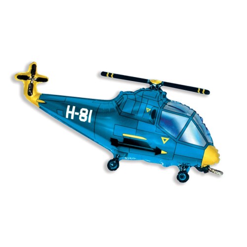 Foil balloon «Helicopter», blue