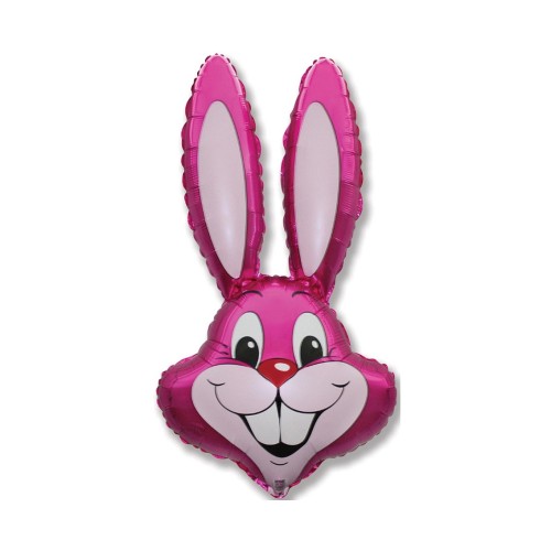 Foil balloon «Bunny», a head, pink