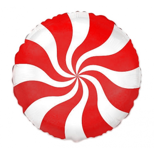 Фольгированный шар «Карамель», красный, круглый