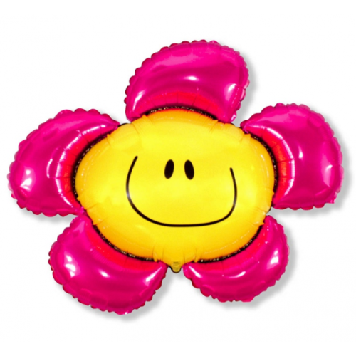 Foil balloon «Сhamomile», pink