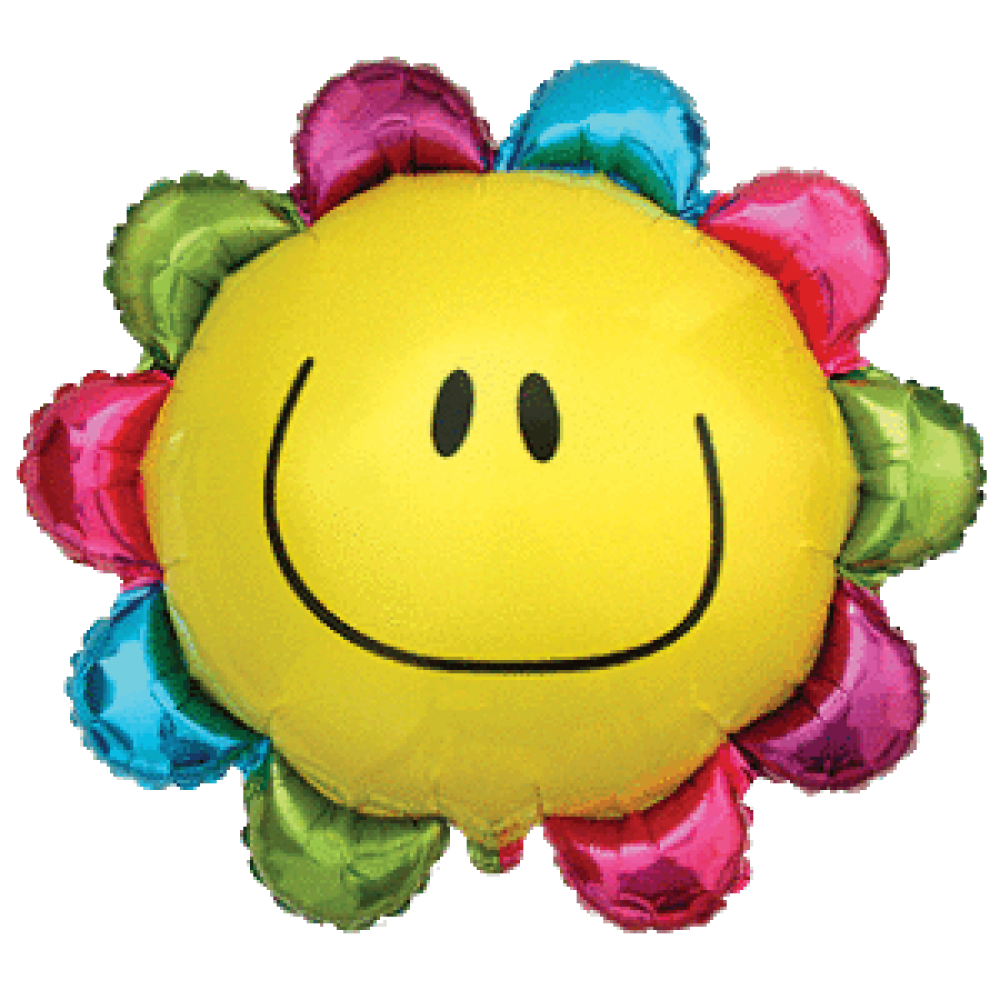 Фольгированный шар «Ромашка», разноцветный