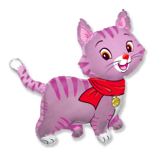 Фольгированный шар «Кошка», розовый