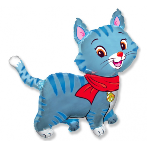 Fooliumist õhupall «Kass», sinine