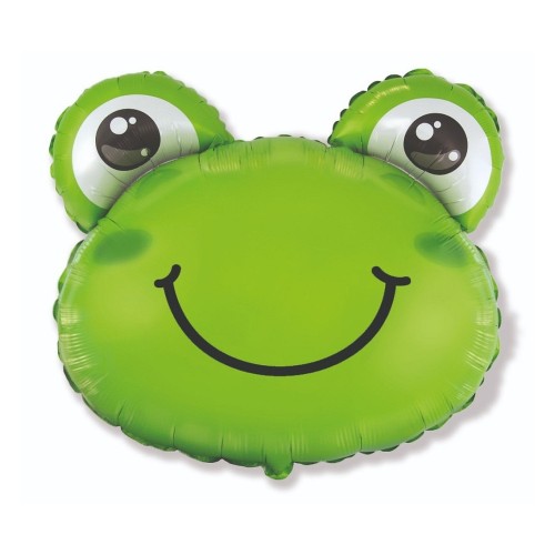 Foil balloon «Frog», head, green