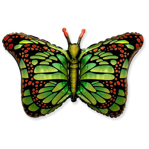 Foil balloon «Butterfly», green