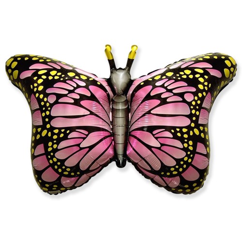 Foil balloon «Butterfly», pink