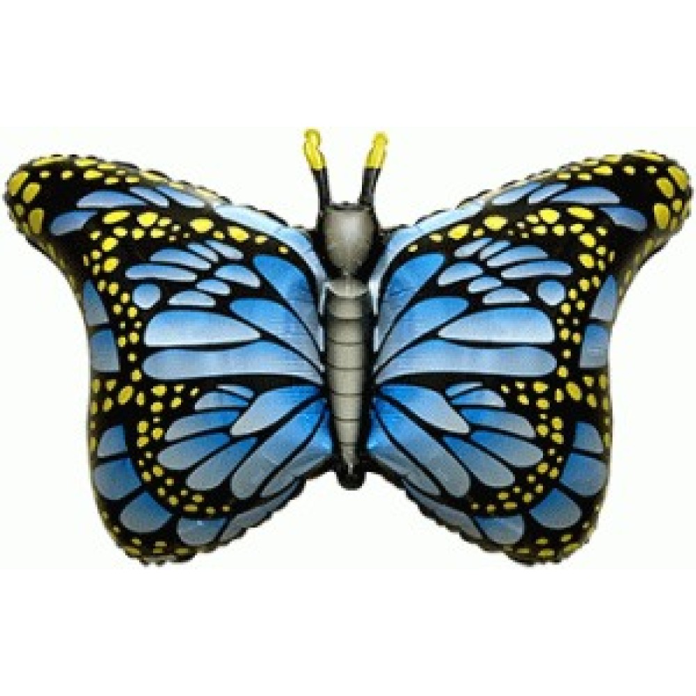 Фольгированный шар «Бабочка», синий
