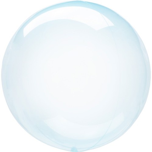 Foil balloon "TRANSPARENT ROUND" blu