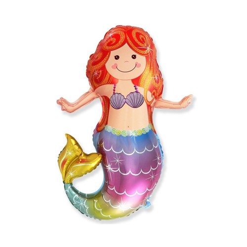 Фольгированный шар русалочка «Happy Mermaid»